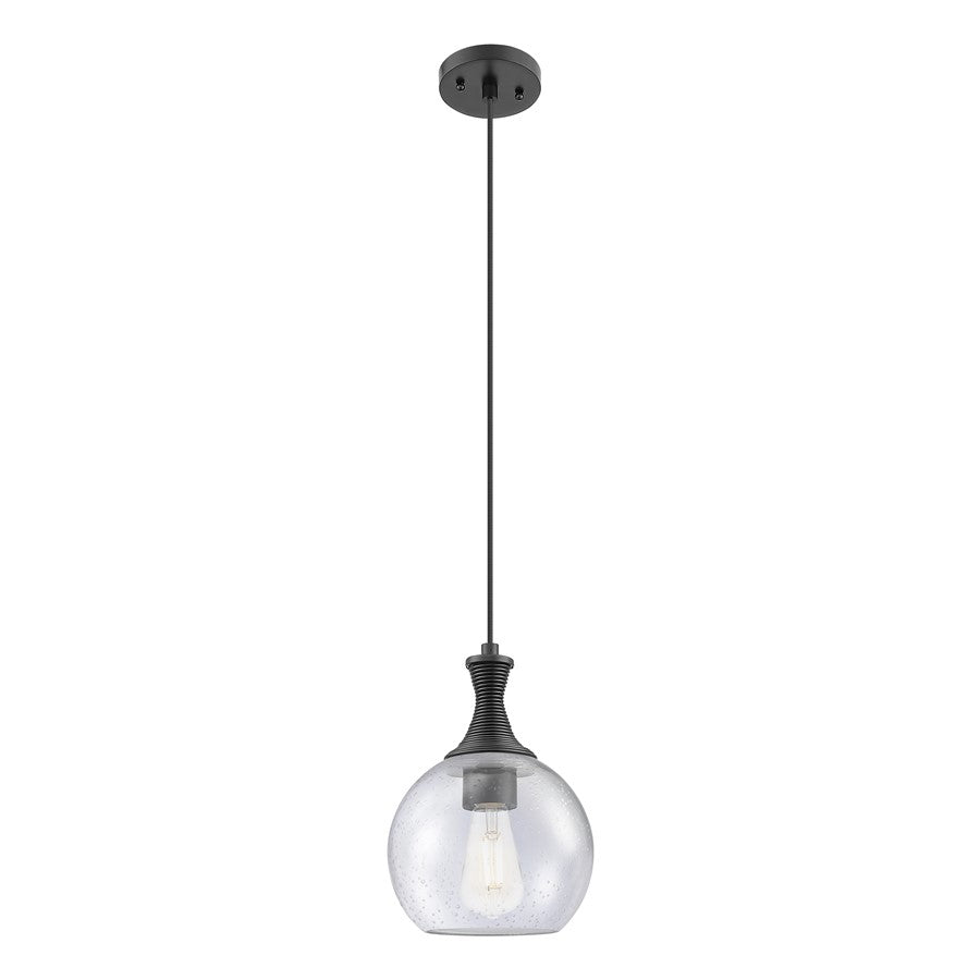 Innovations Astor 1Lt 8" Cord Mini Pendant, Black/Seedy - 415-1P-BK-G124-8