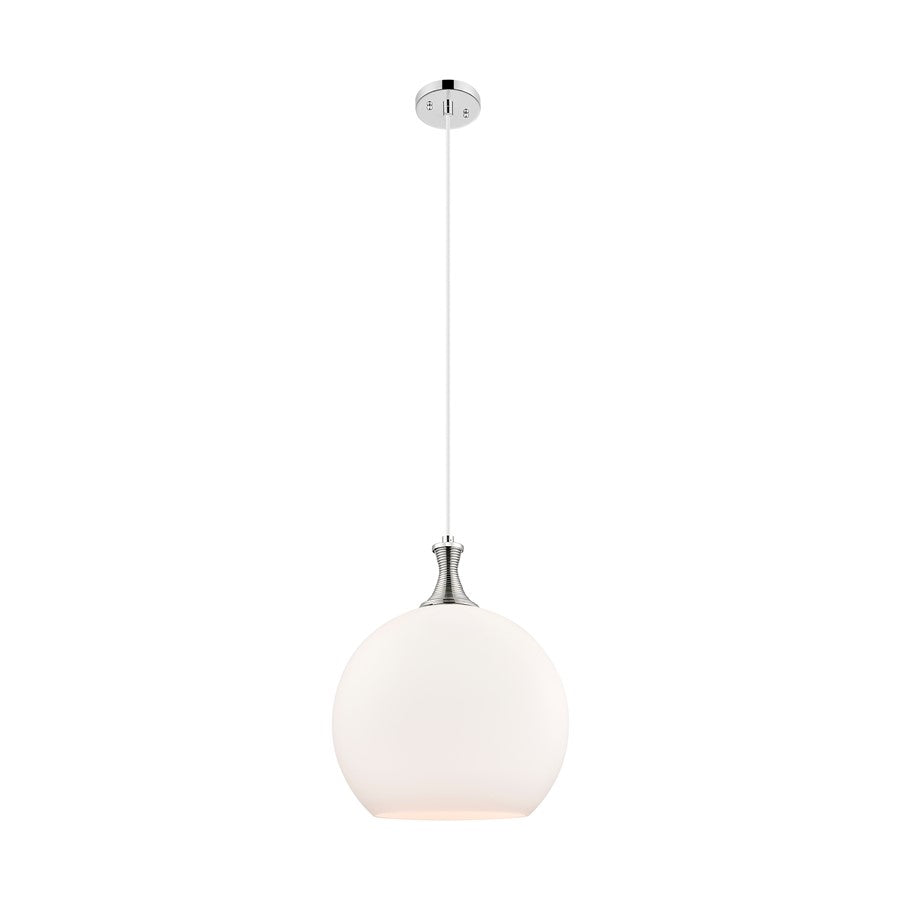 Innovations Astor 1Lt 14" Cord Pendant, PN/White - 415-1P-PN-G121-14