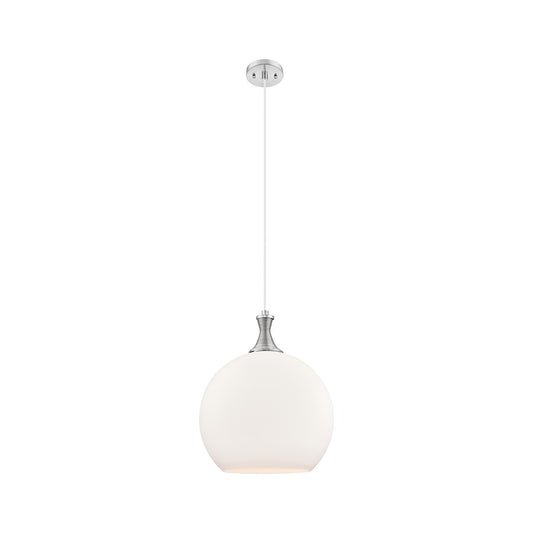 Innovations Astor 1Lt 14" Cord Pendant, Satin Nickel/White - 415-1P-SN-G121-14