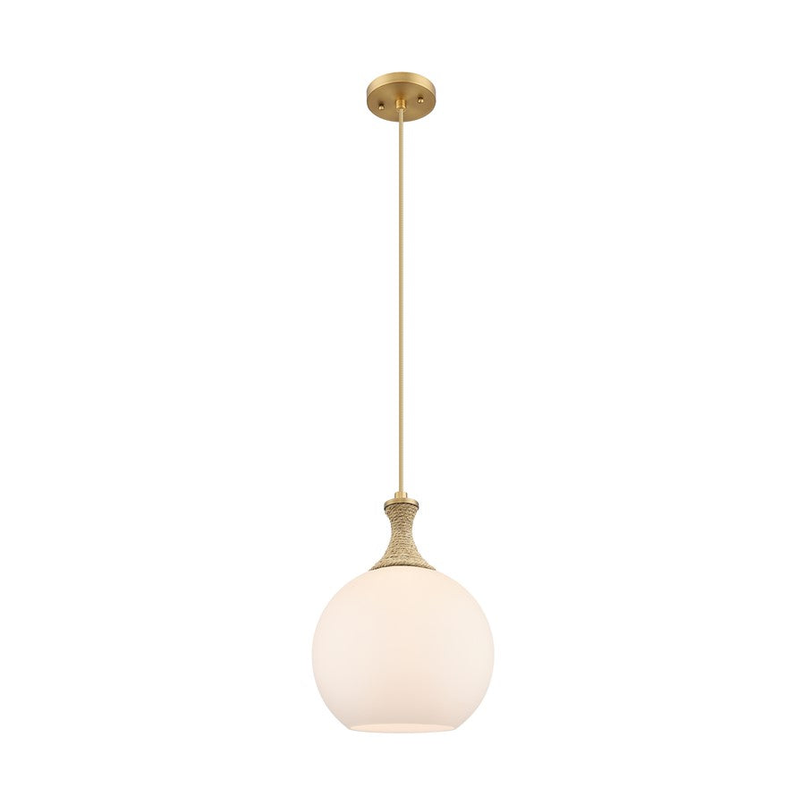 Innovations Astor 1Lt 10" Cord Mini Pendant, BB/BRWH - 415-1PR-BB-G121-10