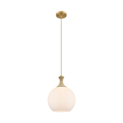 Innovations Astor 1Lt 10" Cord Mini Pendant, BB/BRWH - 415-1PR-BB-G121-10