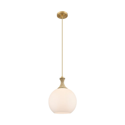 Innovations Astor 1Lt 10" Cord Mini Pendant, BB/BRWH - 415-1PR-BB-G121-10