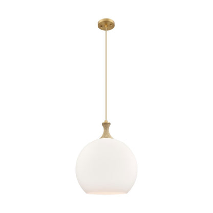 Innovations Astor 1Lt 14" Cord Pendant, BB/BRWH - 415-1PR-BB-G121-14