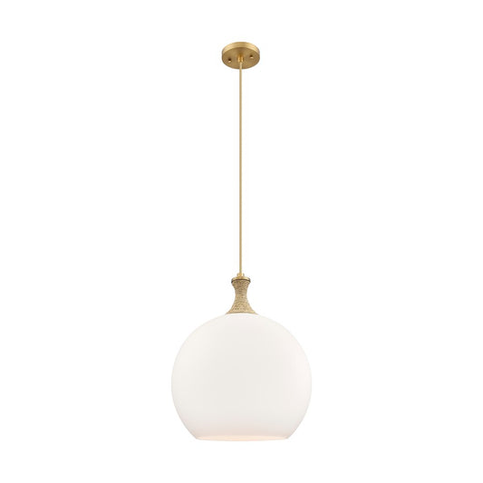 Innovations Astor 1Lt 14" Cord Pendant, BB/BRWH - 415-1PR-BB-G121-14
