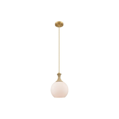Innovations Astor 1Lt 8" Cord Mini Pendant, BB/BRWH - 415-1PR-BB-G121-8