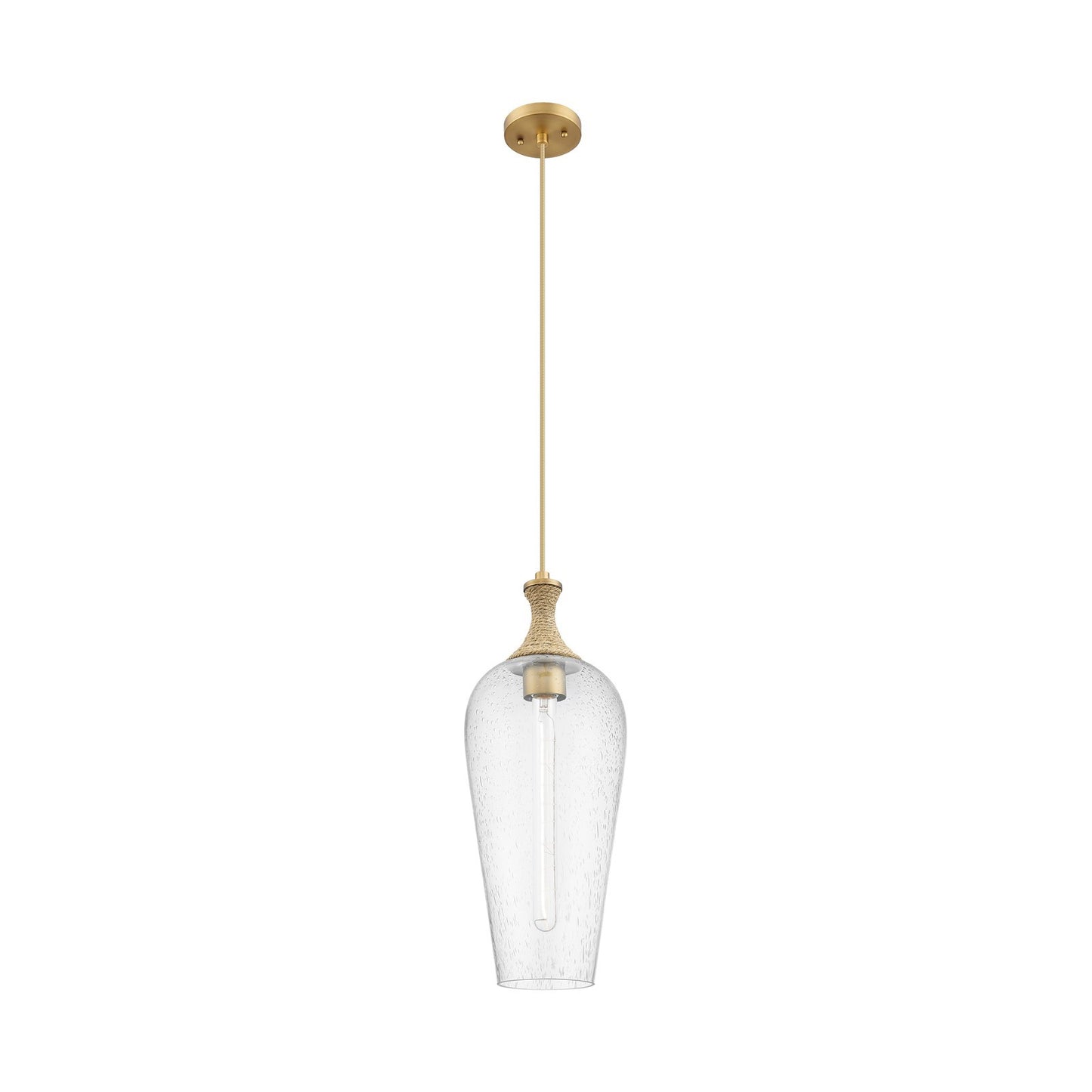 Innovations Chelsea 10in 1-Light Mini Pendant | Brushed Brass and Matte White Glass | Kitchen Island & Dining Room | Model 415-1PR-BB-G456-8SDY
