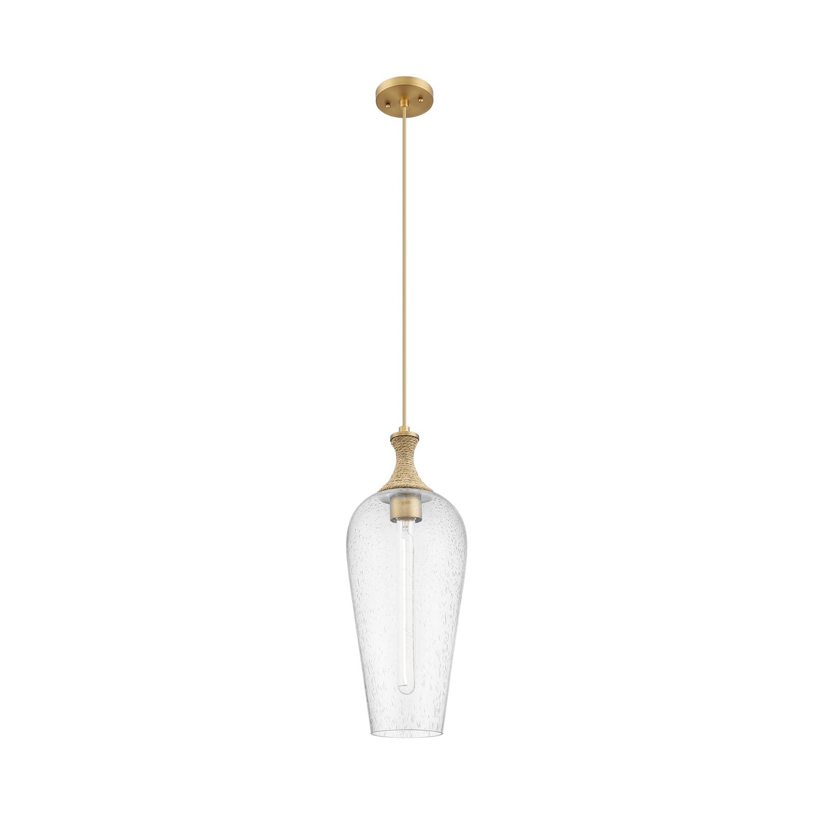 Innovations Chelsea 10in 1-Light Mini Pendant | Brushed Brass and Matte White Glass | Kitchen Island & Dining Room | Model 415-1PR-BB-G456-8SDY