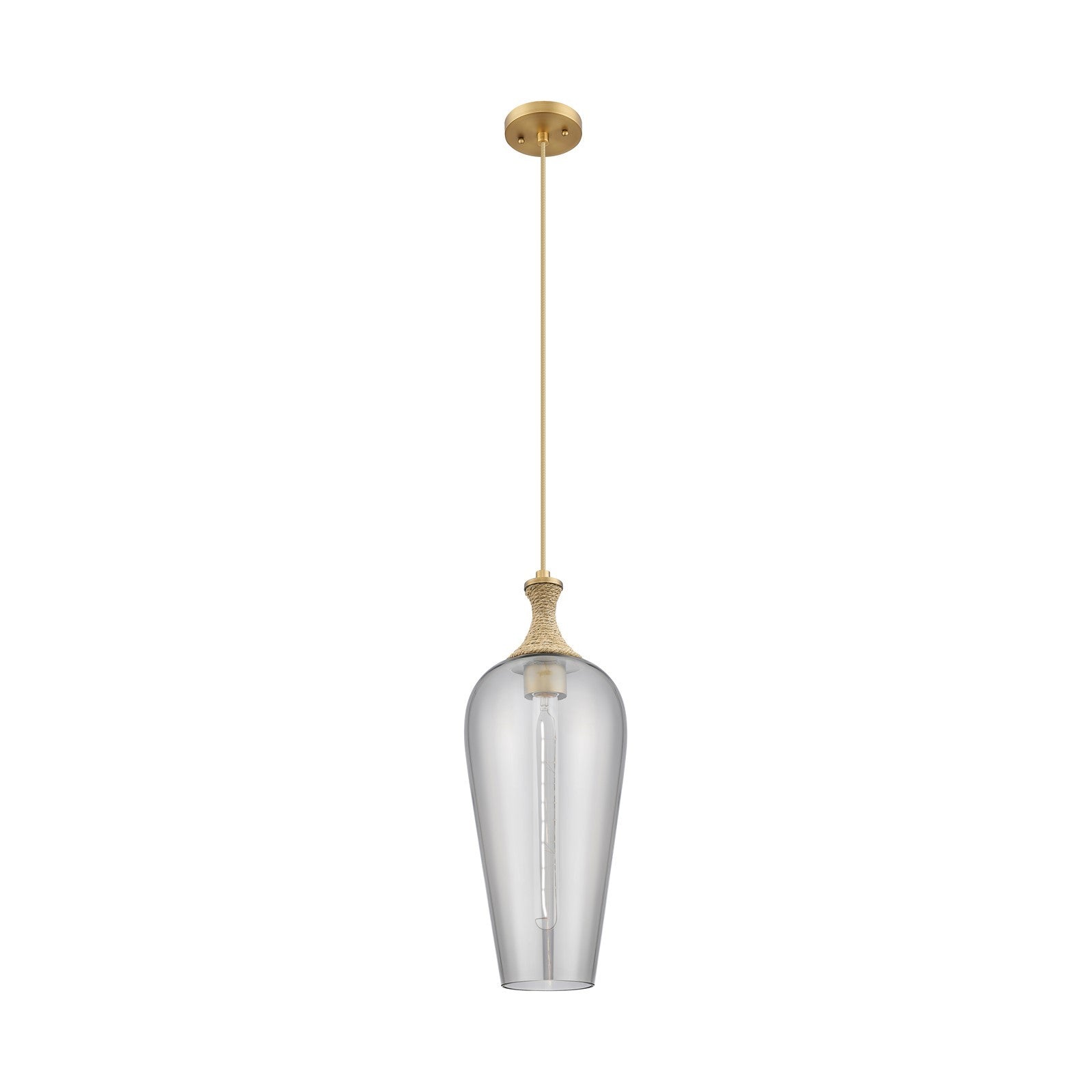 Innovations Chelsea 10in 1-Light Mini Pendant | Brushed Brass and Matte White Glass | Kitchen Island & Dining Room | Model 415-1PR-BB-G456-8SM