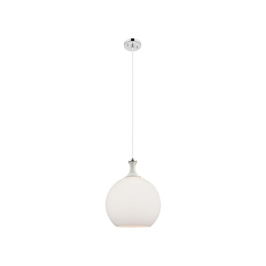 Innovations Astor 1Lt 12" Cord Mini Pendant, PN/WH - 415-1PR-PN-G121-12