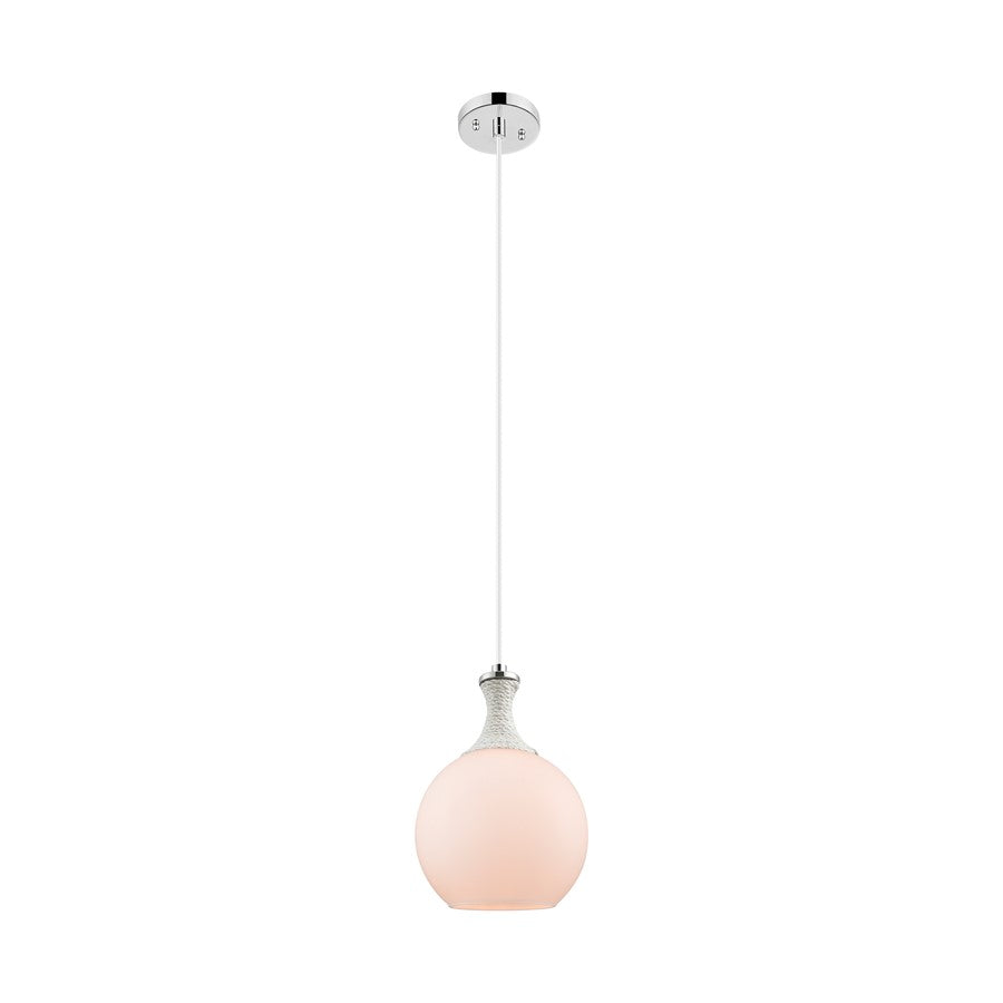 Innovations Astor 1Lt 8" Cord Mini Pendant, PN/WH - 415-1PR-PN-G121-8