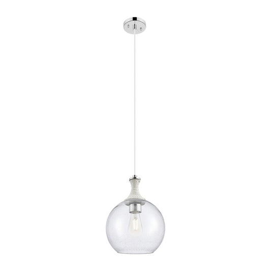 Innovations Astor 1Lt 10" Cord Mini Pendant, PN/WhiteSD - 415-1PR-PN-G124-10