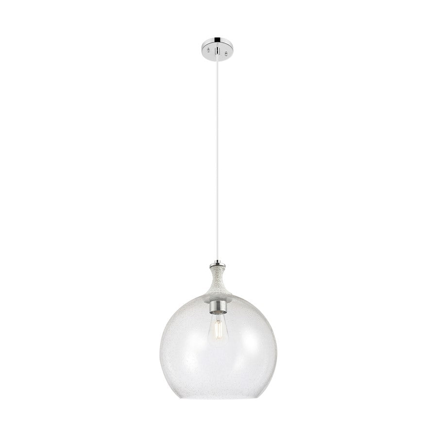 Innovations Astor 1Lt 14" Cord Pendant, PN/WhiteSD - 415-1PR-PN-G124-14