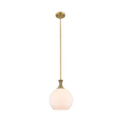 Innovations Astor 1Lt 10" Stem Mini Pendant, BB/White - 415-1S-BB-G121-10