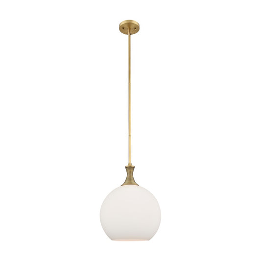 Innovations Astor 1Lt 12" Stem Mini Pendant, BB/White - 415-1S-BB-G121-12