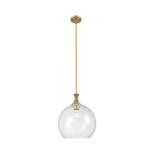 Innovations Astor 1Lt 14" Stem Pendant, Brushed Brass/Seedy - 415-1S-BB-G124-14