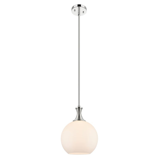 Innovations Astor 1Lt 10" Stem Mini Pendant, PN/White - 415-1S-PN-G121-10