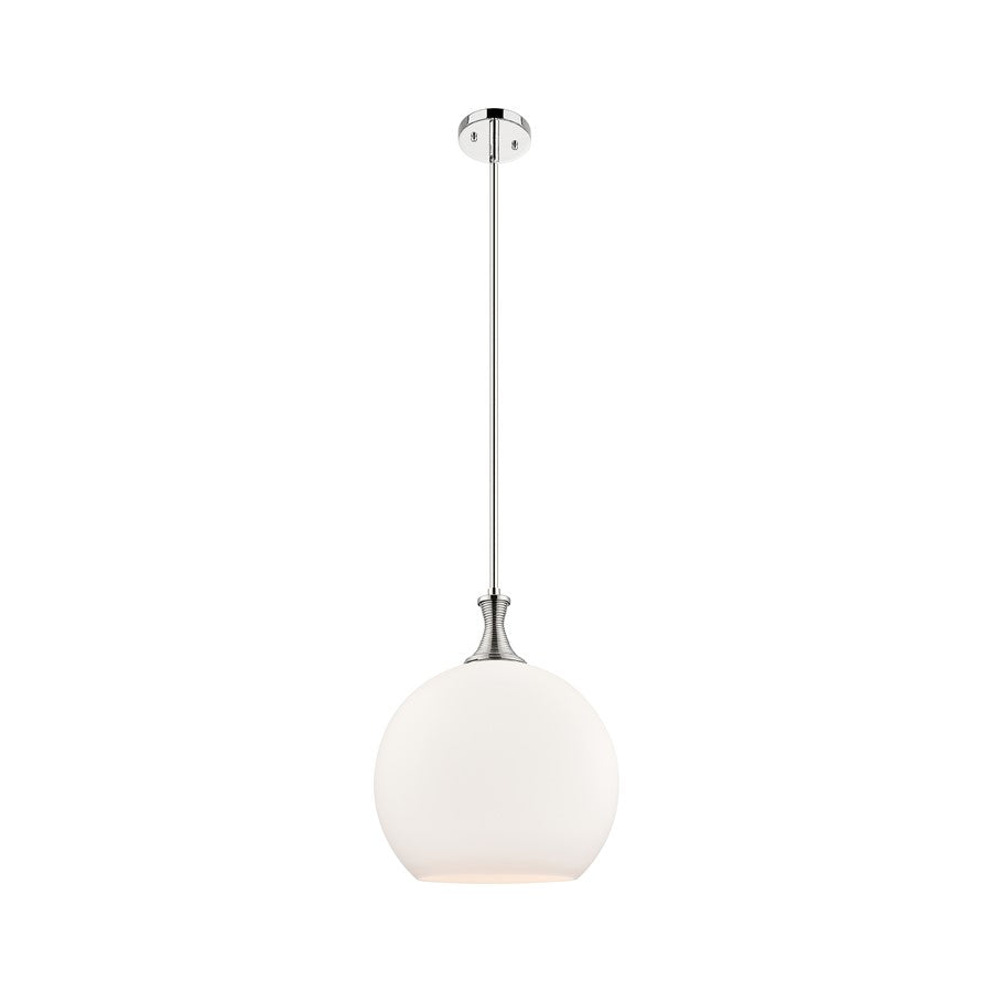 Innovations Astor 1Lt 14" Stem Pendant, PN/White - 415-1S-PN-G121-14