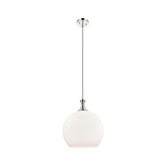 Innovations Astor 1Lt 14" Stem Pendant, PN/White - 415-1S-PN-G121-14