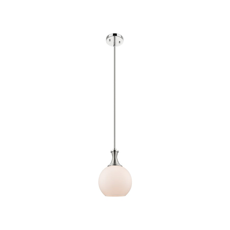 Innovations Astor 1Lt 8" Stem Mini Pendant, PN/White - 415-1S-PN-G121-8