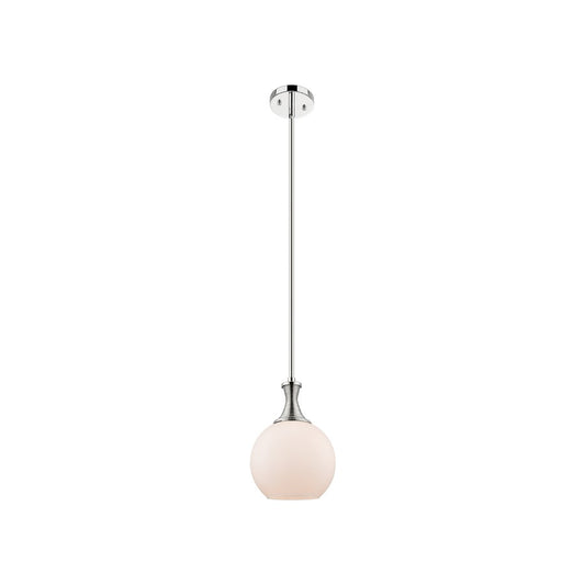 Innovations Astor 1Lt 8" Stem Mini Pendant, PN/White - 415-1S-PN-G121-8