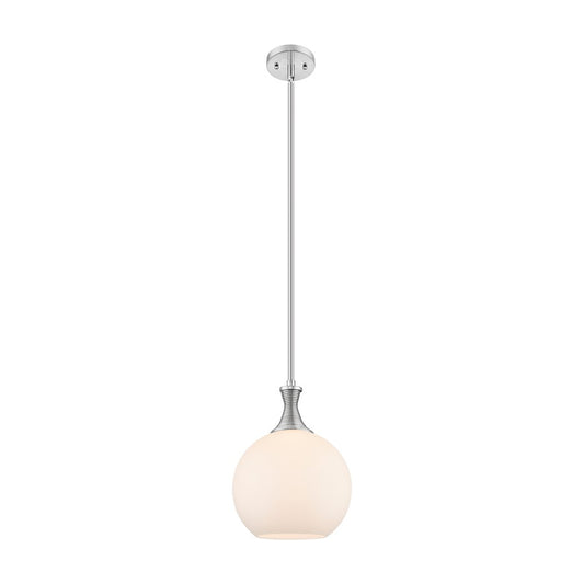 Innovations Astor 1Lt 10" Stem Mini Pendant, SN/White - 415-1S-SN-G121-10