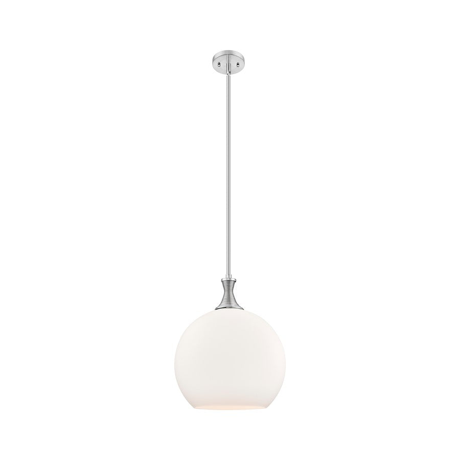 Innovations Astor 1Lt 14" Stem Pendant, Satin Nickel/White - 415-1S-SN-G121-14