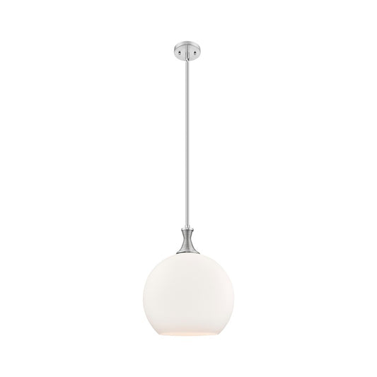 Innovations Astor 1Lt 14" Stem Pendant, Satin Nickel/White - 415-1S-SN-G121-14