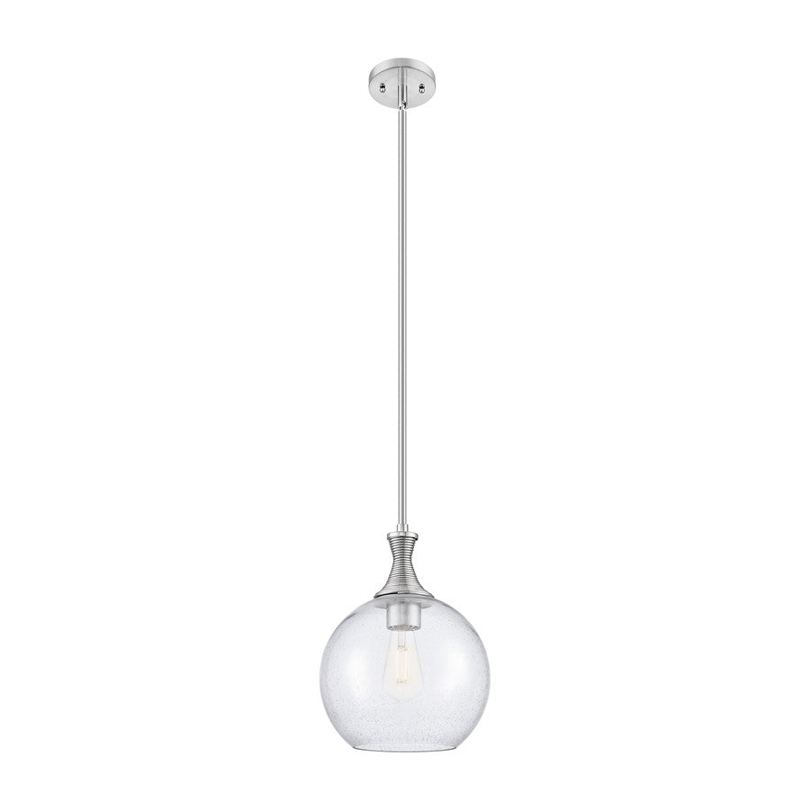 Innovations Astor 1Lt 10" Stem Mini Pendant, SN/Seed - 415-1S-SN-G124-10