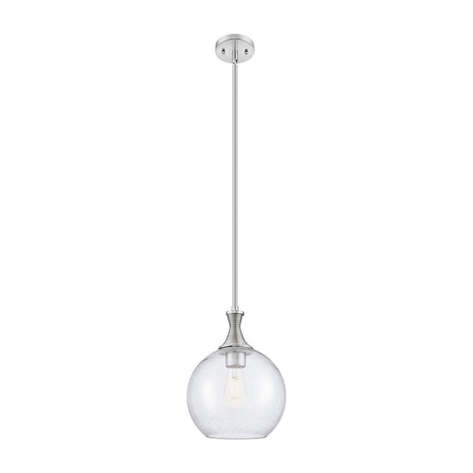 Innovations Astor 1Lt 10" Stem Mini Pendant, SN/Seed - 415-1S-SN-G124-10