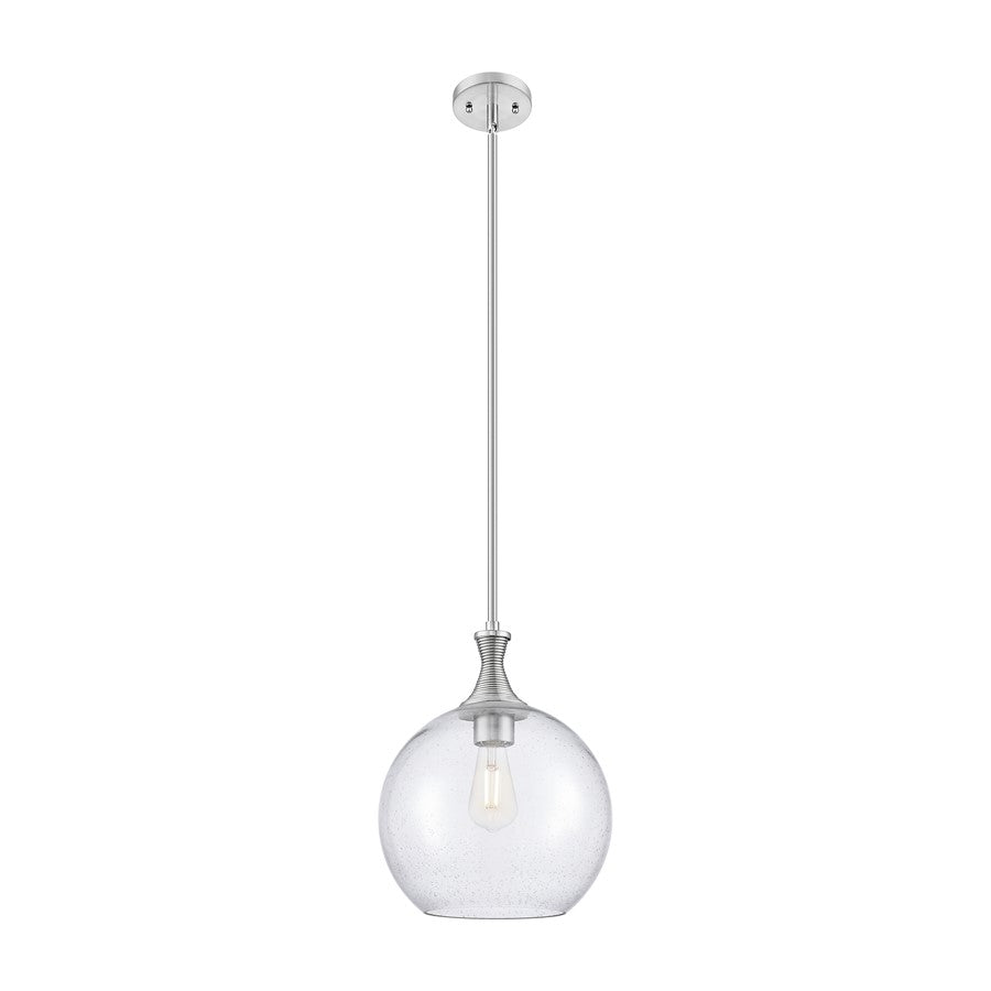 Innovations Astor 1Lt 12" Stem Mini Pendant, SN/Seed - 415-1S-SN-G124-12