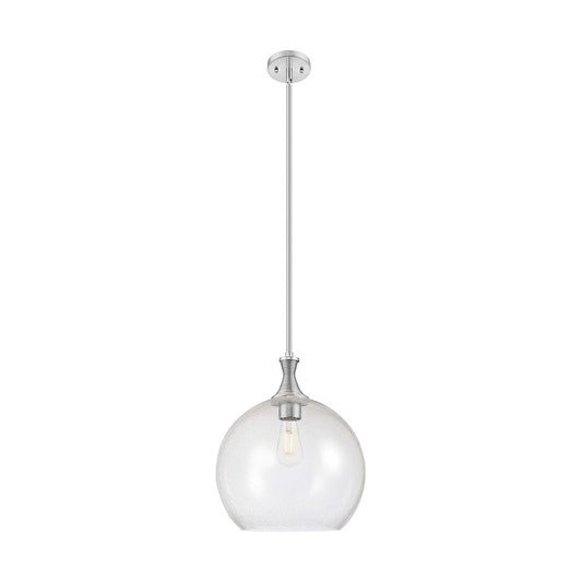 Innovations Astor 1Lt 14" Stem Pendant, Satin Nickel/Seedy - 415-1S-SN-G124-14
