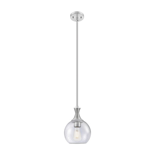 Innovations Astor 1Lt 8" Stem Mini Pendant, Satin Nickel/Seed - 415-1S-SN-G124-8