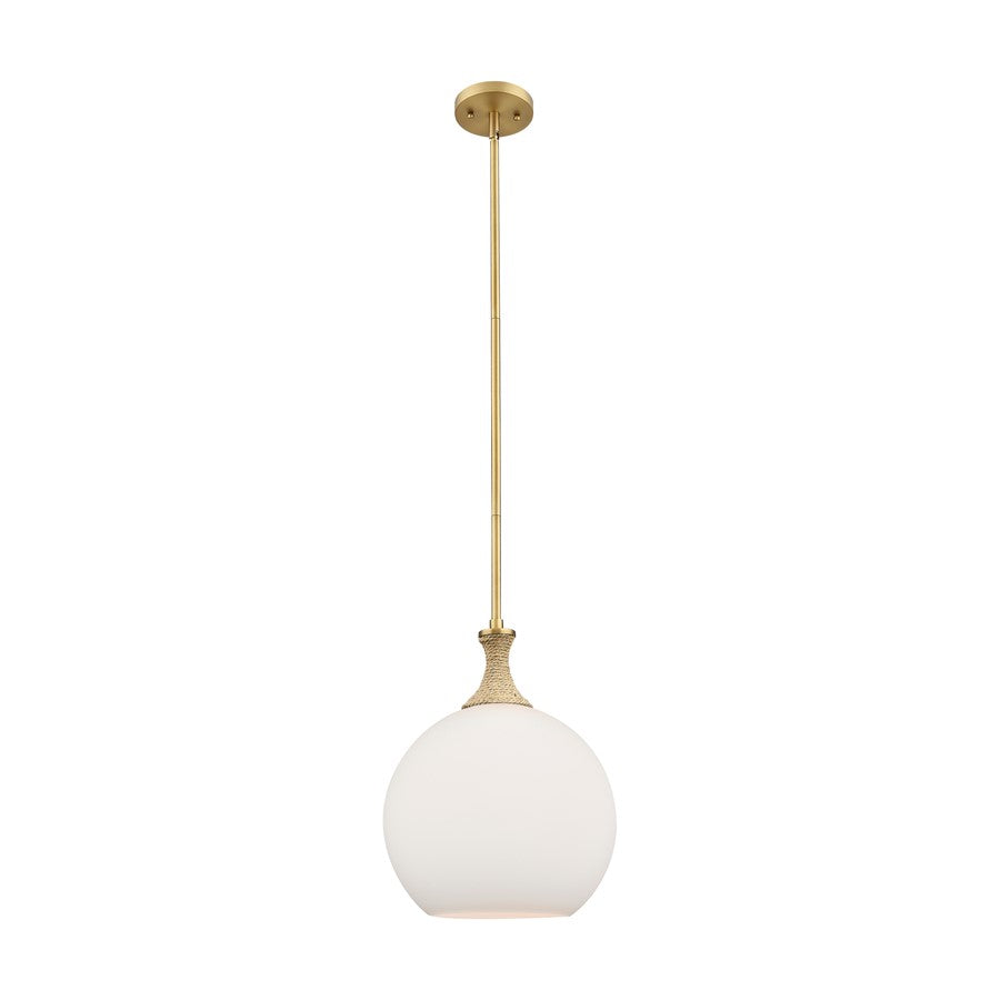 Innovations Astor 1Lt 12" Stem Mini Pendant, BB/BRWH - 415-1SR-BB-G121-12