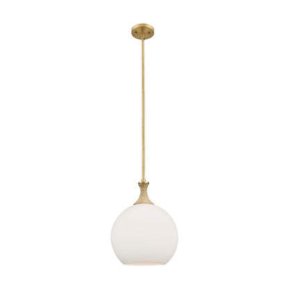 Innovations Astor 1Lt 12" Stem Mini Pendant, BB/BRWH - 415-1SR-BB-G121-12