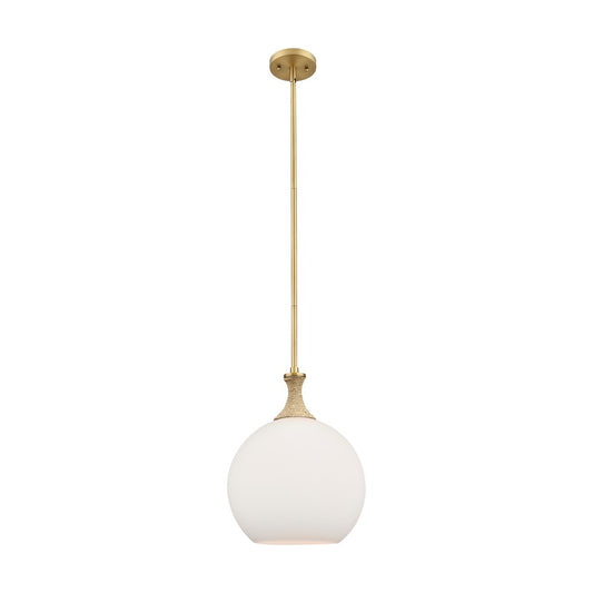 Innovations Astor 1Lt 12" Stem Mini Pendant, BB/BRWH - 415-1SR-BB-G121-12