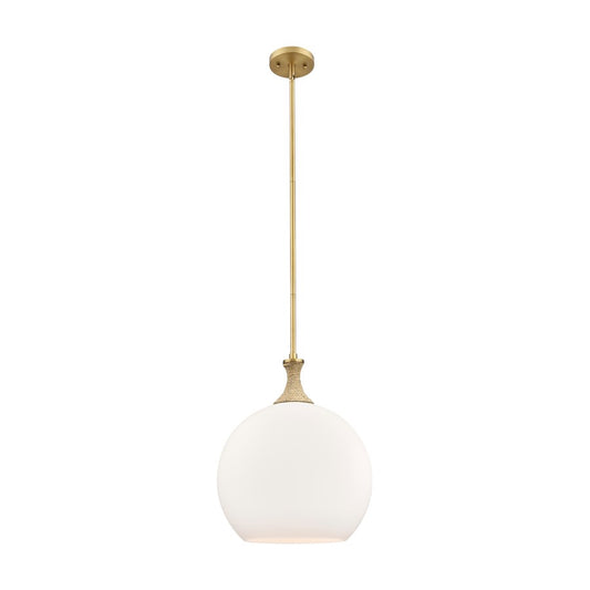 Innovations Astor 1Lt 14" Stem Pendant, BB/BRWH - 415-1SR-BB-G121-14