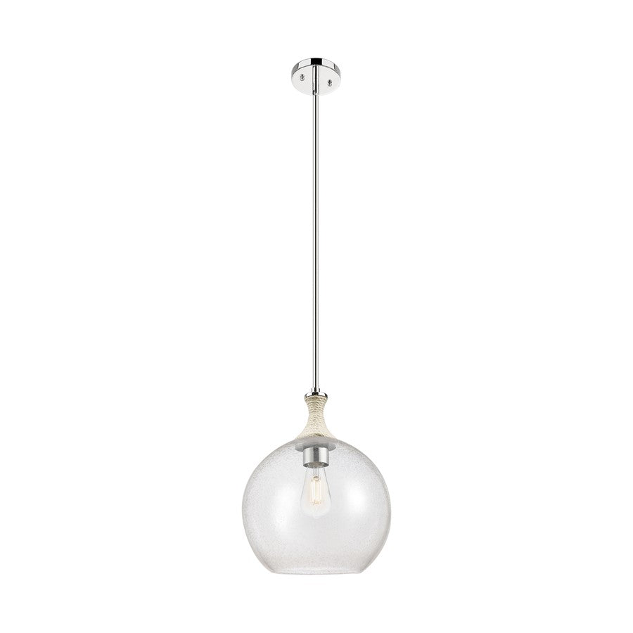 Innovations Astor 1Lt 12" Stem Mini Pendant, PN/WhiteSD - 415-1SR-PN-G124-12
