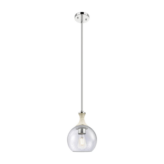 Innovations Astor 1Lt 8" Stem Mini Pendant, PN/WhiteSD - 415-1SR-PN-G124-8