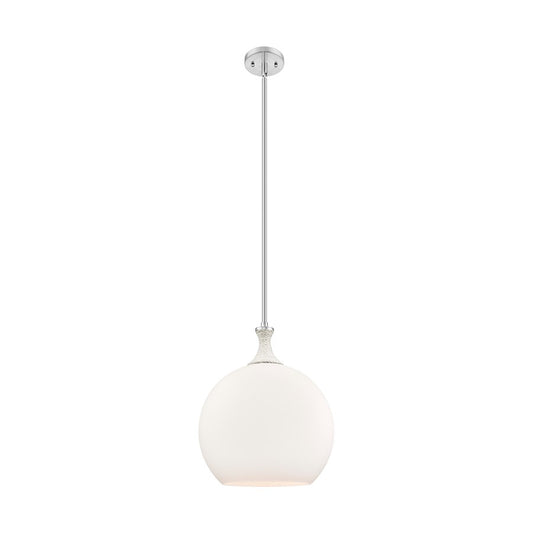Innovations Astor 1Lt 14" Stem Pendant, SN/WH - 415-1SR-SN-G121-14