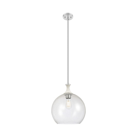 Innovations Astor 1Lt 14" Stem Pendant, SN/WhiteSD - 415-1SR-SN-G124-14