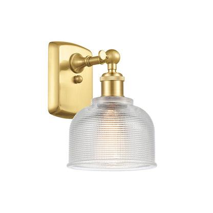 Innovations Luna 11in 1-Light Flush Mount | Retro Satin Brass and Clear Glass | Bedroom & Hallway | 10.62 x 11.75 in | Model 422-1F-SB-10Cl-LED