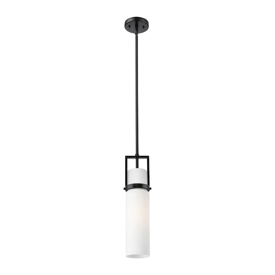 Innovations Utopia 1 Lt 15" Stem Pendant, Black/White