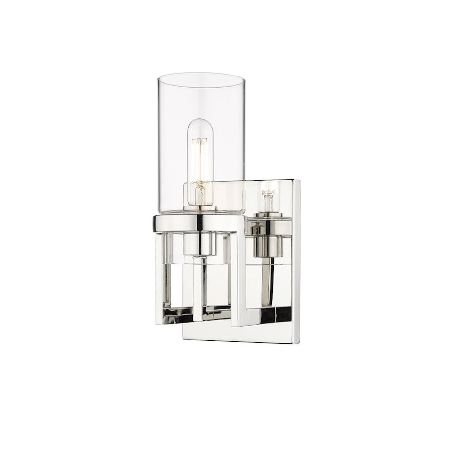 Innovations Utopia 1 Lt 8" Wall Sconce, PN/Clear