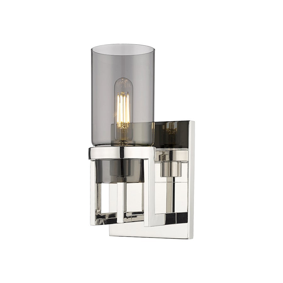 Innovations Utopia 1 Lt 8" Wall Sconce, PN/Plated Smoke