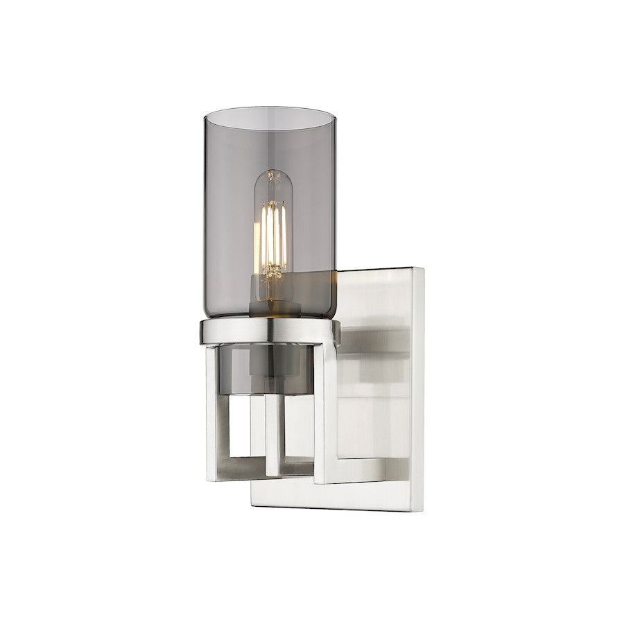 Innovations Utopia 1 Lt 8" Wall Sconce, SN/P Smoke