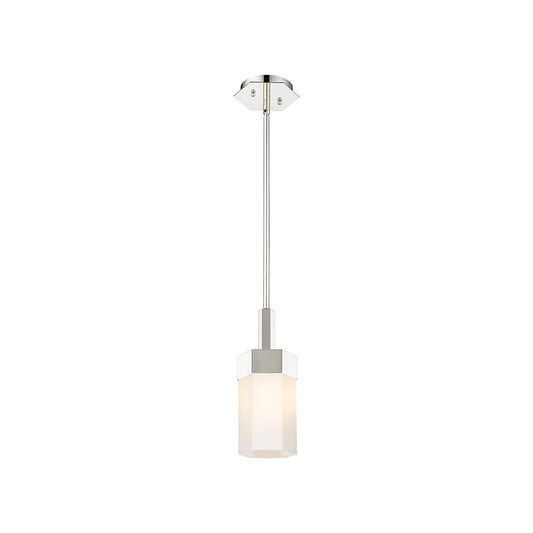 Innovations Claverack 1 Lt 9" Stem Pendant, PN/White