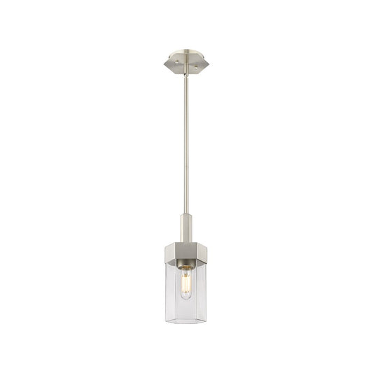 Innovations Claverack 1 Lt 9" Stem Pendant, SN/Clear