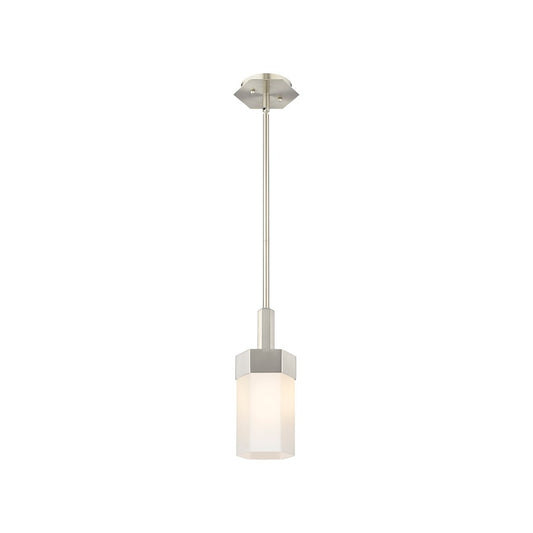Innovations Claverack 1 Lt 9" Stem Pendant, SN/White