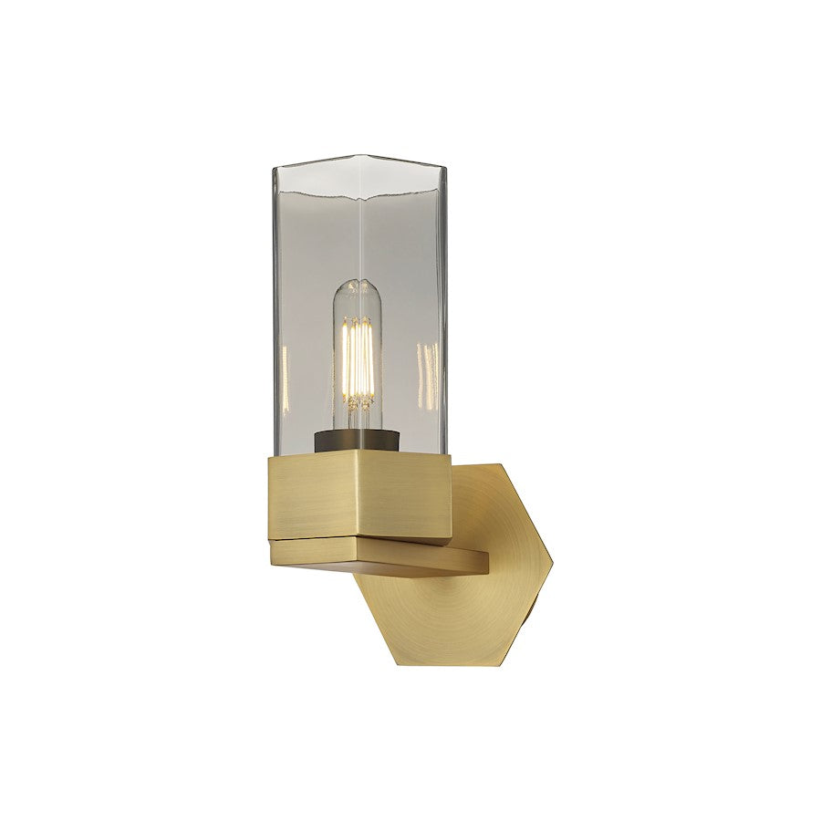 Innovations Claverack 1 Lt 9" Wall Sconce, BB/Plated Smoke