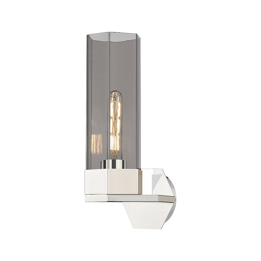 Innovations Claverack 1 Lt 14" Wall Sconce, PN/P Smoke